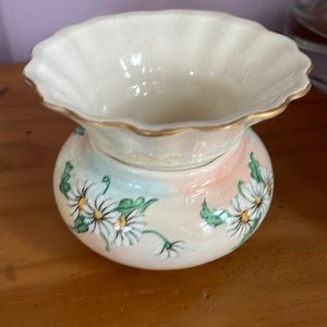 Hand painted floral frog signed Ruth Jenkins Player.